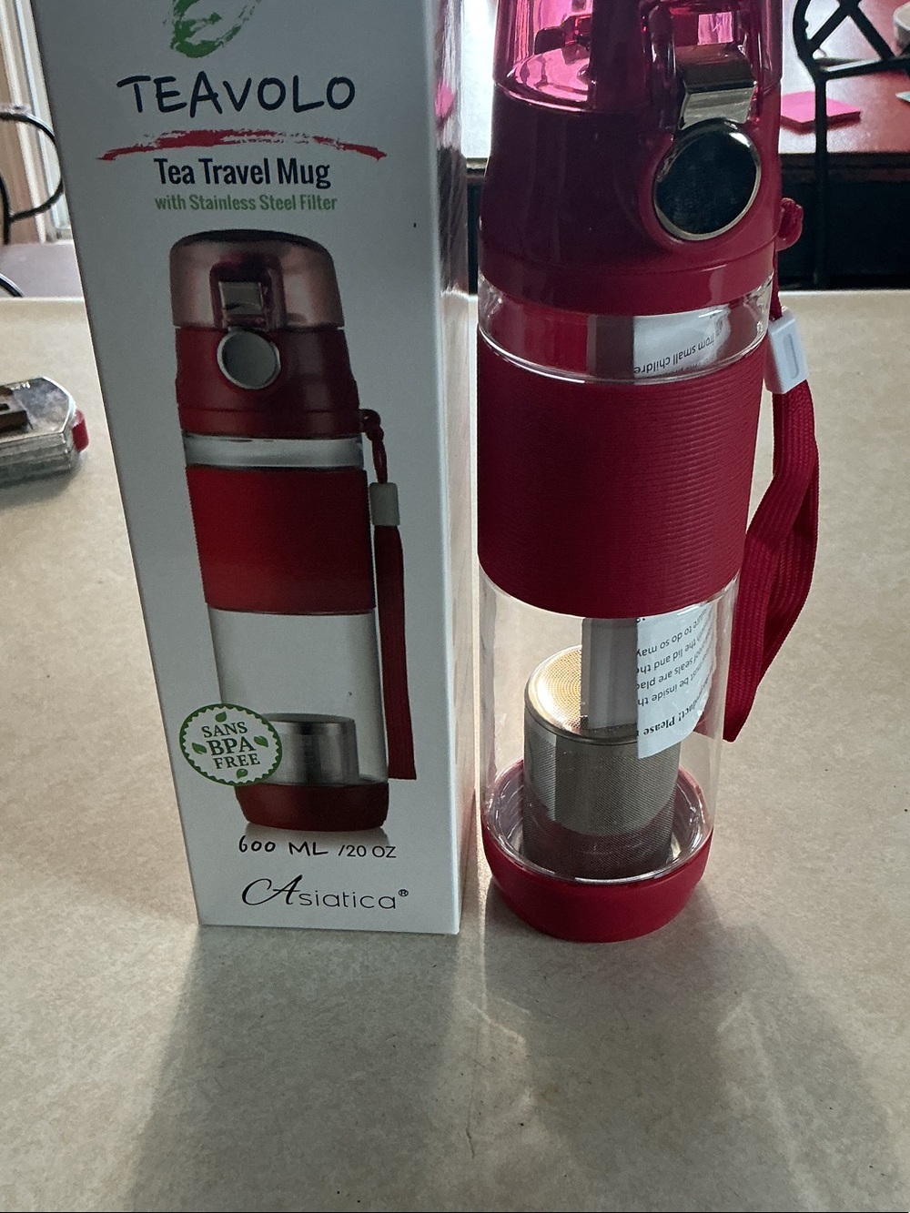 Teavolo Tea Travel Mug - Red